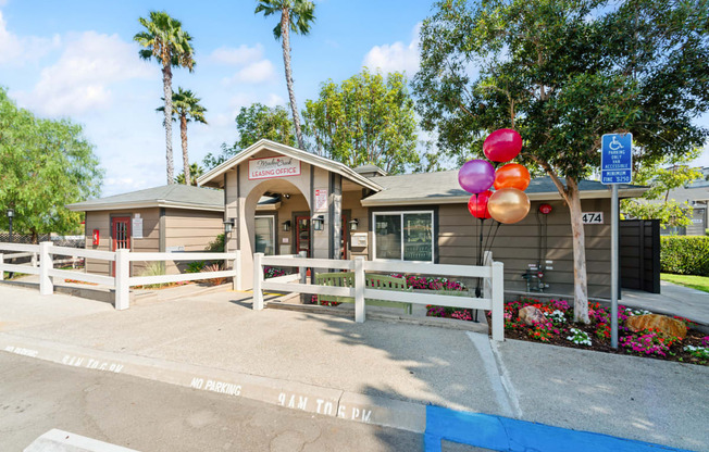 The Exterior of the Leasing Office at Meadow Creek Apartments in San Marcos, CA