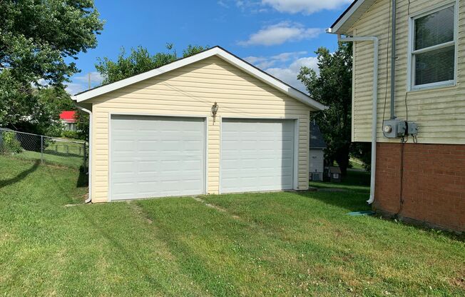 4 Bedroom 3 Bath House with 2 Car Detached Garage