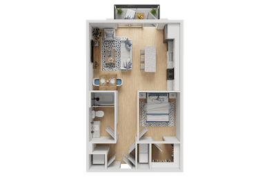 1 bed, 1 bath, 630 sqft, $1,568