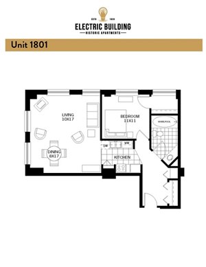 1 bed, 1 bath, 718 sqft, $1,545