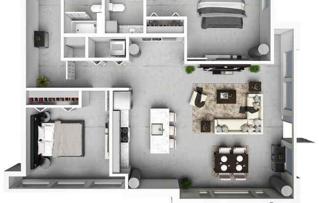 2 beds, 2 baths, 1,339 sqft, $1,940, Unit 124