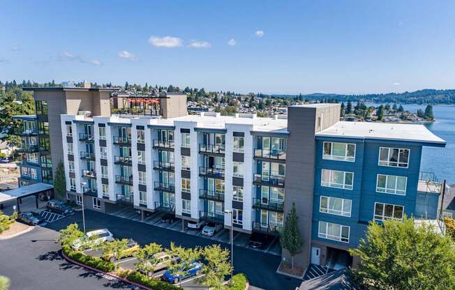 an aerial view of an apartment building at Spyglass Hill Apartments, Bremerton, WA 98337