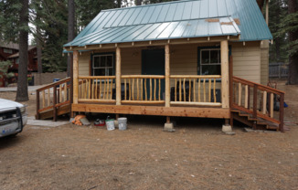 Cozy cabin in the woods