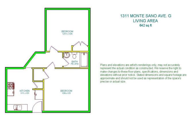 1 bed, 1 bath, 605 sqft, $995, Unit 1311-G