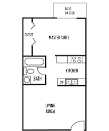 1 bed, 1 bath, 512 sqft, $1,199