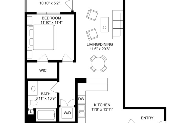 1 bed, 1 bath, 770 sqft, $3,290