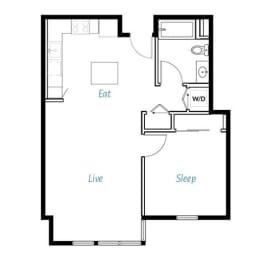 1 bed, 1 bath, 735 sqft, $2,915