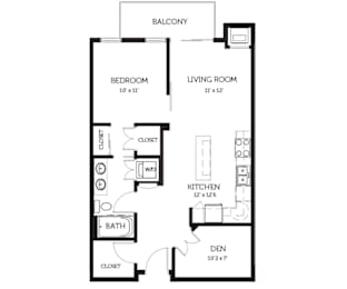 1 bed, 1 bath, $1,622
