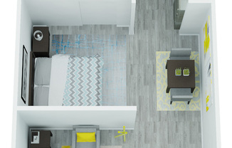 1 bed, 1 bath, 547 sqft, $1,413