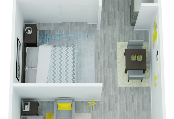 1 bed, 1 bath, 547 sqft, $1,413