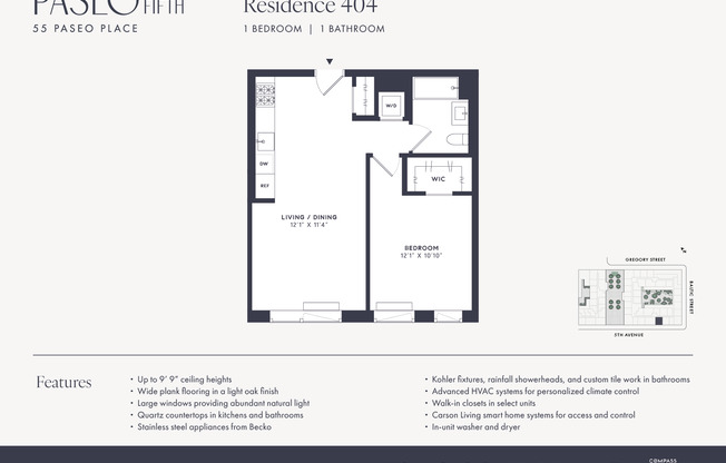 1 bed, 1 bath, $5,325, Unit 304