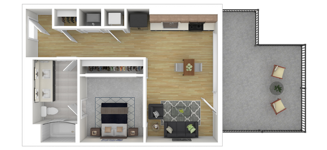 1 bed, 1 bath, 686 sqft, $2,899