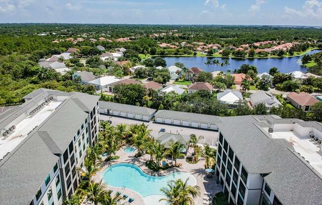 Drone View of Neighborhood at AxisOne, Stuart