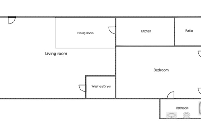 1 bed, 1 bath, 840 sqft, $1,425