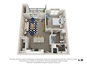 1 bed, 1 bath, 770 sqft, $1,381