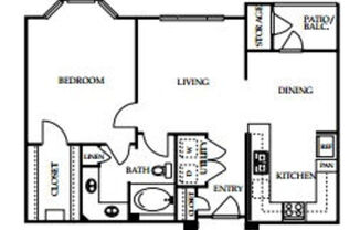 1 bed, 1 bath, 803 sqft, $1,547