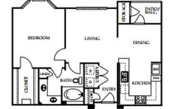1 bed, 1 bath, 803 sqft, $1,547