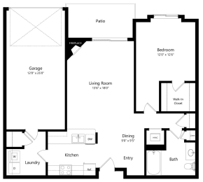 1 bed, 1 bath, 881 sqft, $1,300
