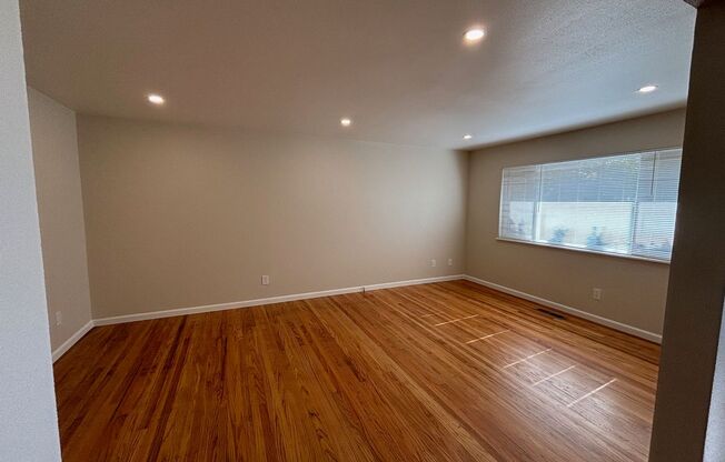 Updated Single level 3 bedroom 2 bathroom Bennett Valley Home with new paint and beautiful refinihsed hardwood floors