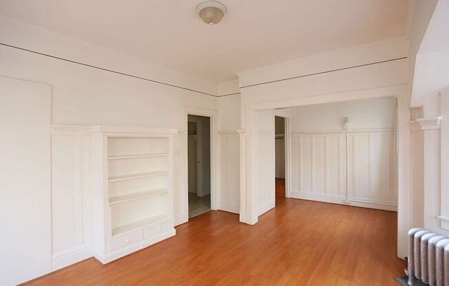 OPEN HOUSE: Tuesday (7/29) 6:30pm-6:50pm. Bright, second floor corner studio near Union Square, Shared Laundry, Elevator in Building (797 Bush #201)