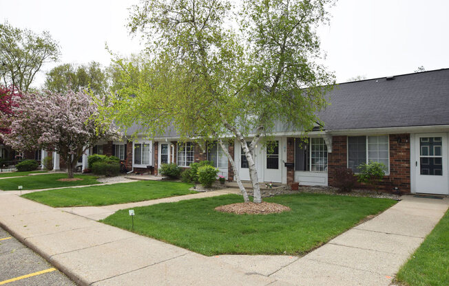 Expertly Landscaped Grounds at Newport Village Apartments, Portage, Michigan