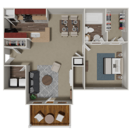 1 bed, 1 bath, 816 sqft, $1,277