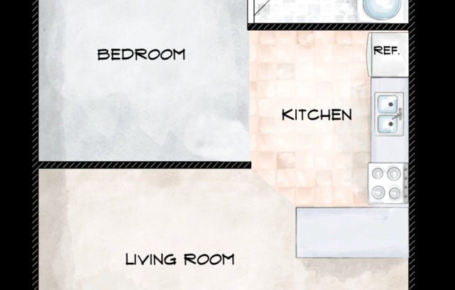 Studio, 1 bath, 404 sqft, $815