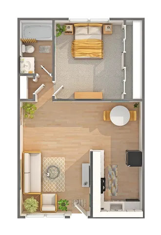 1 bed, 1 bath, 700 sqft, $2,399