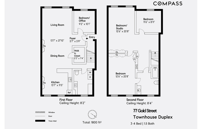 4 beds, 1.5 baths, 1,800 sqft, $7,950, Unit 2