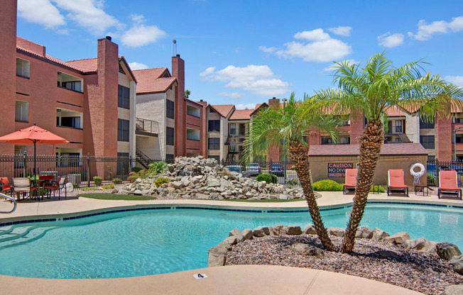 The pool at Motif Apartment Homes