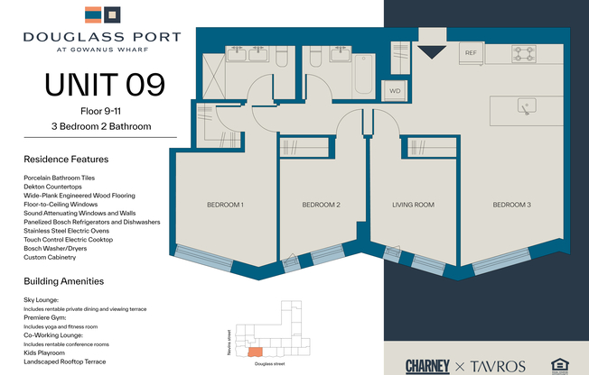 3 beds, 2 baths, $8,750, Unit 909