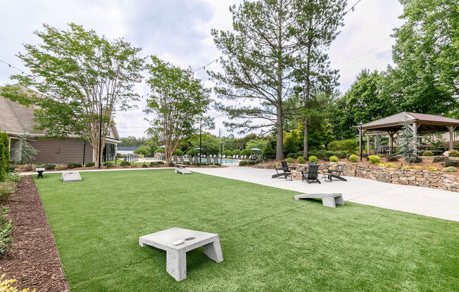 Cornhole at Elme Marietta Apartments, Marietta, GA