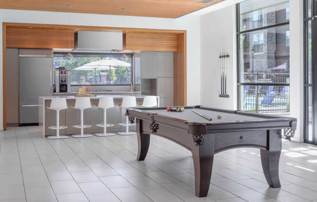 Resident Lounge with Billiards Table