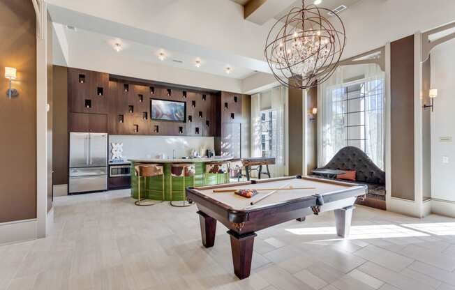 Billiards Table and Resident Lounge In Clubhouse at Tattersall Chesapeake, Virginia, 23322