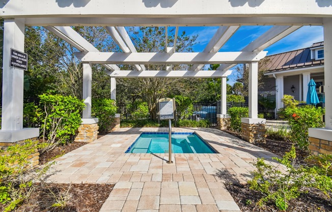 Heated Whirlpool spa and courtyard area