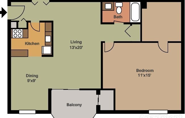 1 bed, 1 bath, 800 sqft, $2,010, Unit 1902HR-101