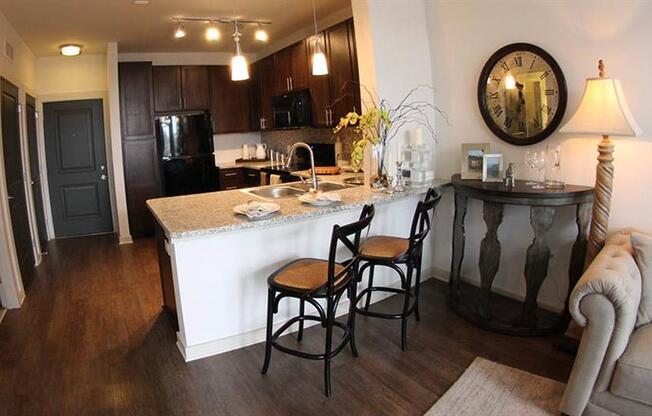 Kitchen with custom cabinetry at Artisan on 18th, Nashville, Tennessee