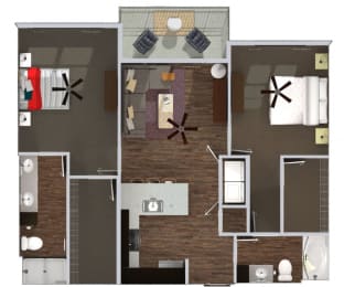 2 beds, 2 baths, 1,009 sqft, $1,941