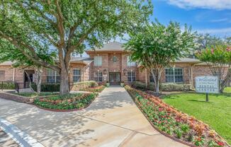 a garden in front of a house