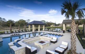 an aerial view of the pool at the resort at longboat key club