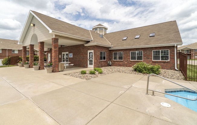 Clubhouse facing the pool area at The Northbrook Apartments