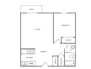 1 bed, 1 bath, 625 sqft, $1,584