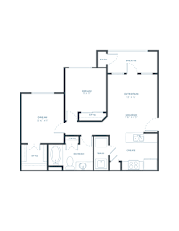 2 beds, 1 bath, 896 sqft, $1,458