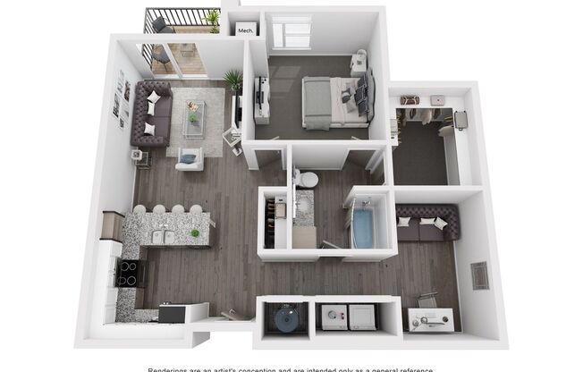1 bed, 1 bath, 707 sqft, $1,515, Unit 214