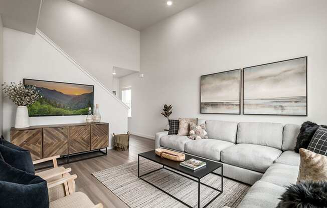 living room at Banner Hill, Utah