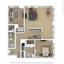 2 beds, 2 baths, 1,250 sqft, $1,646