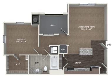 1 bed, 1 bath, 840 sqft, $2,653