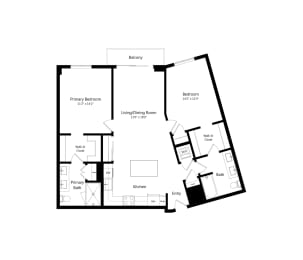 2 beds, 2 baths, 1,127 sqft, $3,502