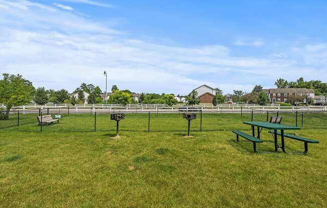 Grill and Picnic Areas at Creekside at Taylor Square Apartments