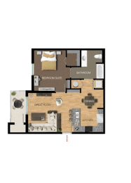 1 bed, 1 bath, 733 sqft, $1,635
